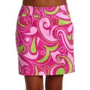 Loudmouth Golf Pink & Green Swirl Print  Women's Skirt Skort